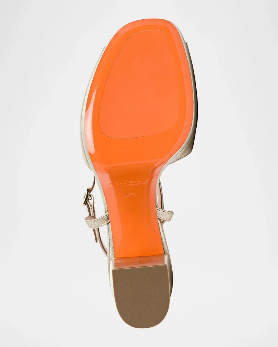 Santoni 60mm Metallic Leather Platform Sandals | Thumbnail 4 Santoni 60mm Metallic Leather Platform Sandals | Thumbnail 4
