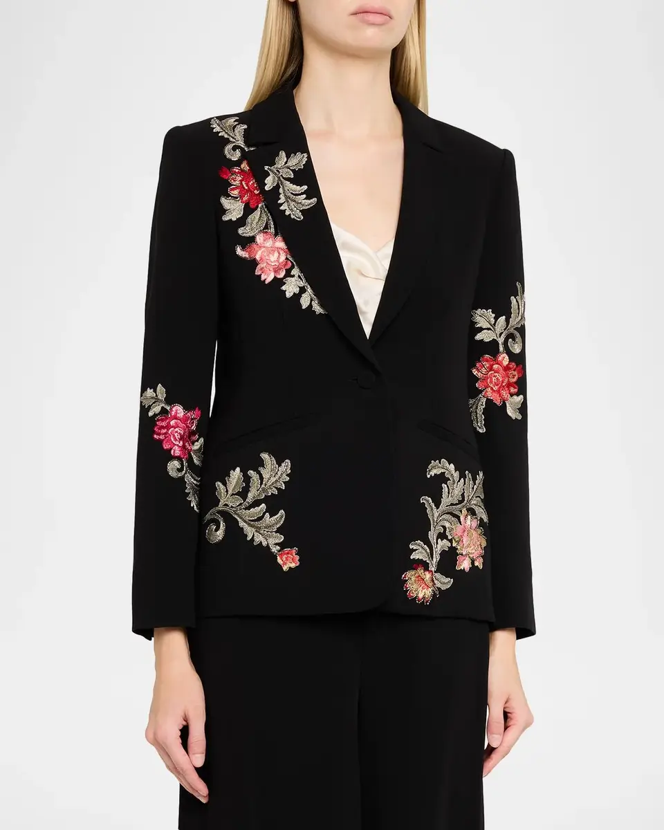 Cinq à Sept Karlie Rococo Embroidered Blazer | Thumbnail 4 Cinq à Sept Karlie Rococo Embroidered Blazer | Thumbnail 4