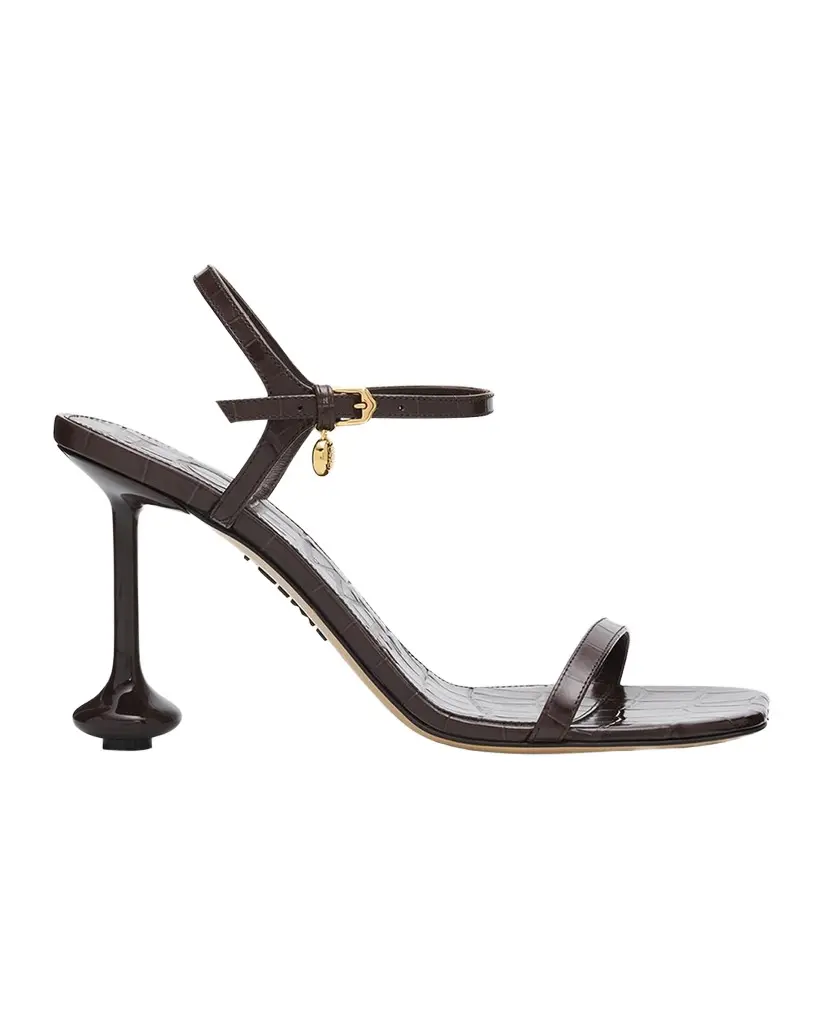 LOEWE 90mm Toy Croc-Embossed Leather Sandals | Image 1 LOEWE 90mm Toy Croc-Embossed Leather Sandals | Image 1