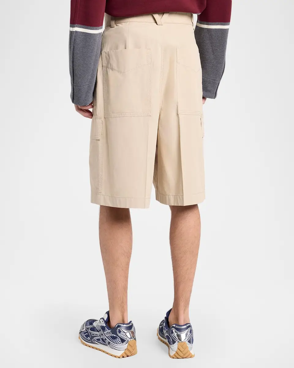 Bottega Veneta Men's Cotton Toile Cargo Shorts | Thumbnail 3 Bottega Veneta Men's Cotton Toile Cargo Shorts | Thumbnail 3
