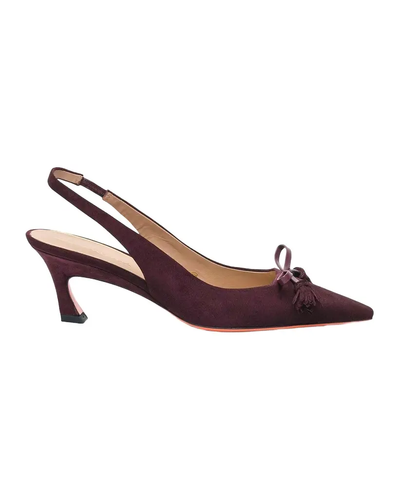 55mm Suede Slingback Pumps