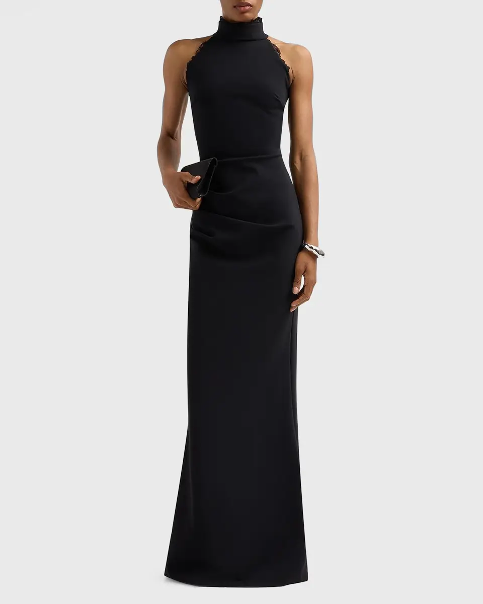 Chiara Boni La Petite Robe Kyomi Draped Column Gown | Thumbnail 2