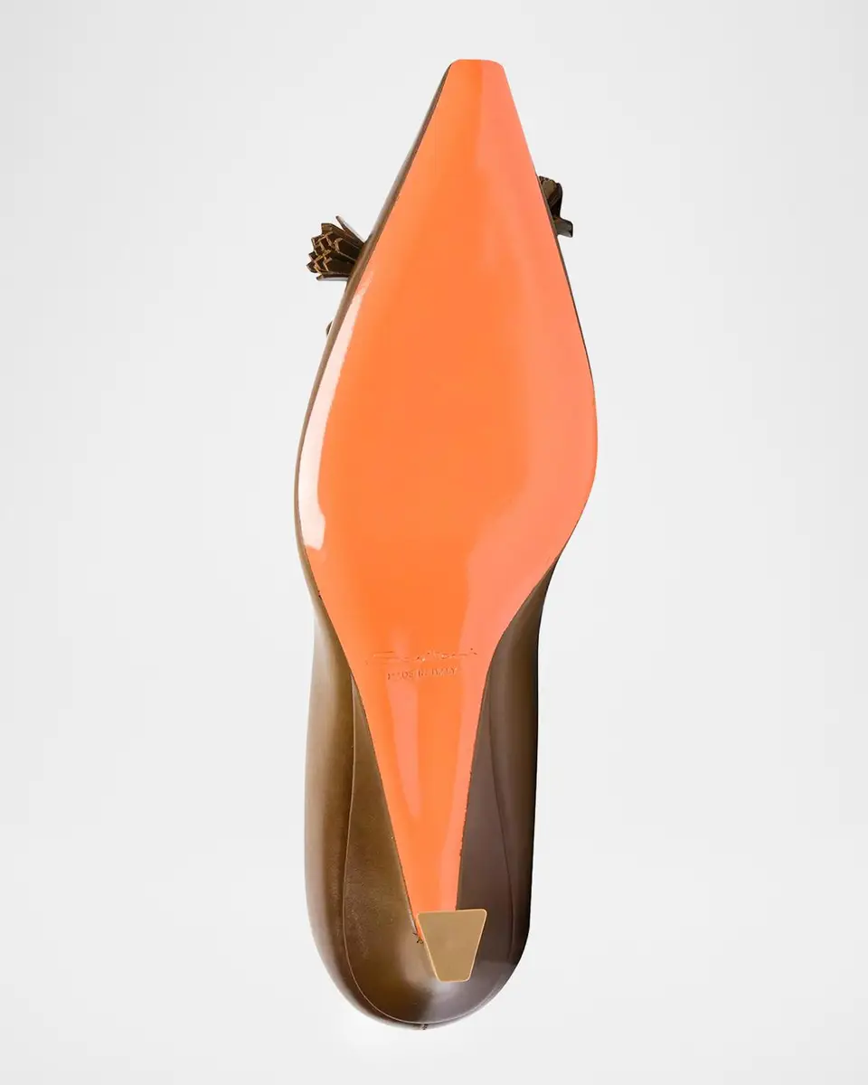 Santoni 55mm Leather Bow Pumps | Thumbnail 6 Santoni 55mm Leather Bow Pumps | Thumbnail 6
