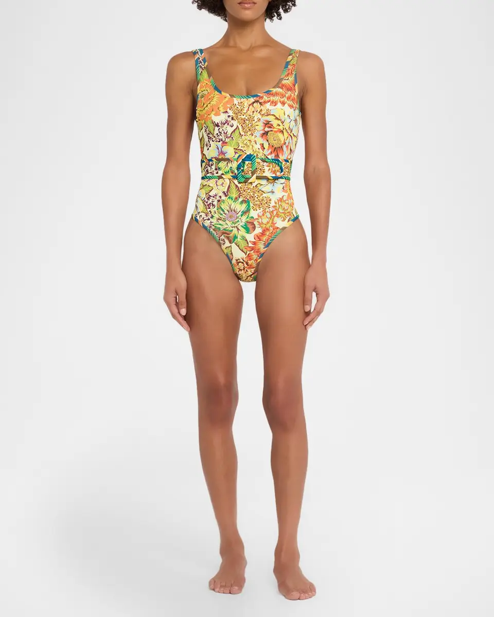 ALÉMAIS Charlie Floral Belted One-Piece Swimsuit | Thumbnail 2 ALÉMAIS Charlie Floral Belted One-Piece Swimsuit | Thumbnail 2