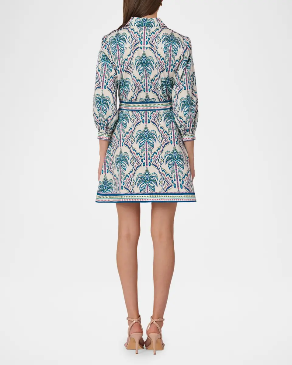 Shoshanna Vesey Floral Tapestry-Print Stretch-Cotton Mini Shirtdress | Thumbnail 3 Shoshanna Vesey Floral Tapestry-Print Stretch-Cotton Mini Shirtdress | Thumbnail 3