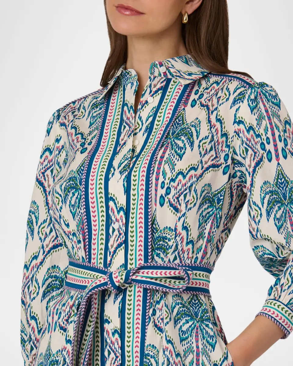 Shoshanna Vesey Floral Tapestry-Print Stretch-Cotton Mini Shirtdress | Thumbnail 4 Shoshanna Vesey Floral Tapestry-Print Stretch-Cotton Mini Shirtdress | Thumbnail 4