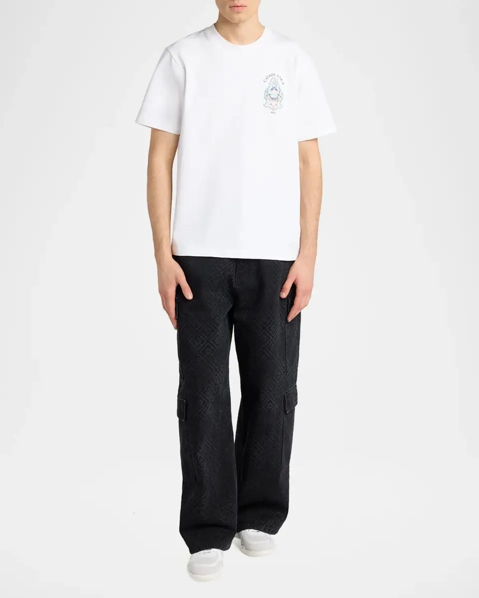 Casablanca Men's Cotton Jersey T-Shirt | Thumbnail 2 Casablanca Men's Cotton Jersey T-Shirt | Thumbnail 2