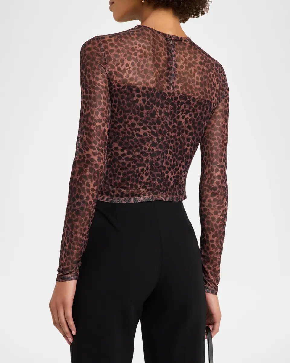 Generation Love Vivi Leopard-Print Mesh Top | Thumbnail 3 Generation Love Vivi Leopard-Print Mesh Top | Thumbnail 3