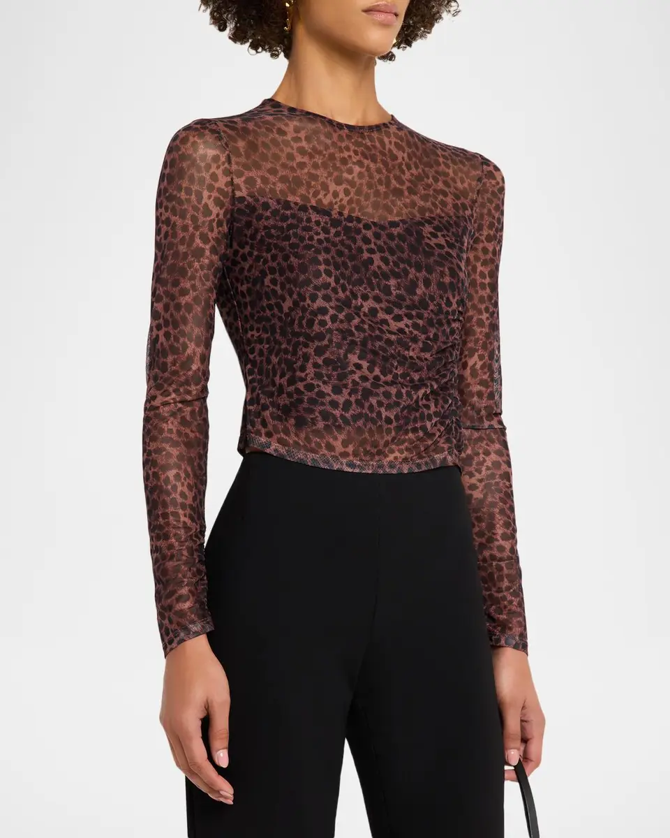 Generation Love Vivi Leopard-Print Mesh Top | Thumbnail 4 Generation Love Vivi Leopard-Print Mesh Top | Thumbnail 4