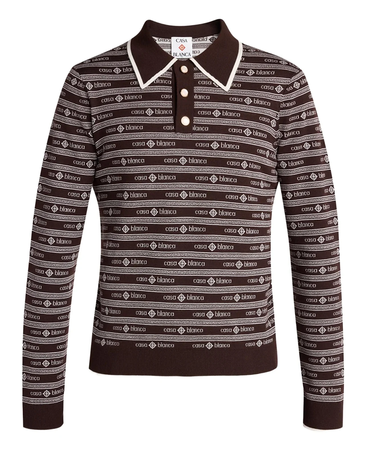 Men's Wool Wordmark Polo Sweater Men's Wool Wordmark Polo Sweater