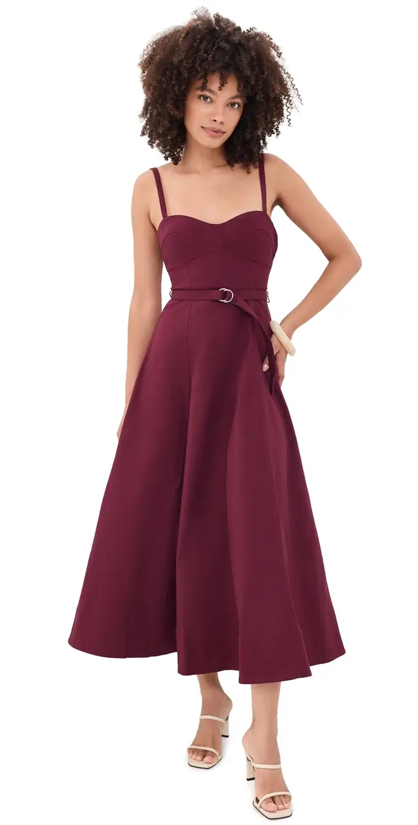 Hill House Home The Fiona Dress Windsor Wine | Image 1 Hill House Home The Fiona Dress Windsor Wine | Image 1