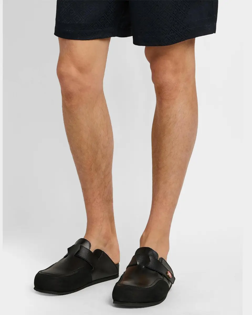 Casablanca Men's Outdoor Pebbled Leather Mules | Thumbnail 2 Casablanca Men's Outdoor Pebbled Leather Mules | Thumbnail 2