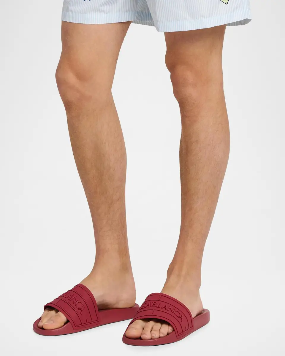 Casablanca Men's Embossed-Logo Rubber Slide Sandals | Thumbnail 2 Casablanca Men's Embossed-Logo Rubber Slide Sandals | Thumbnail 2