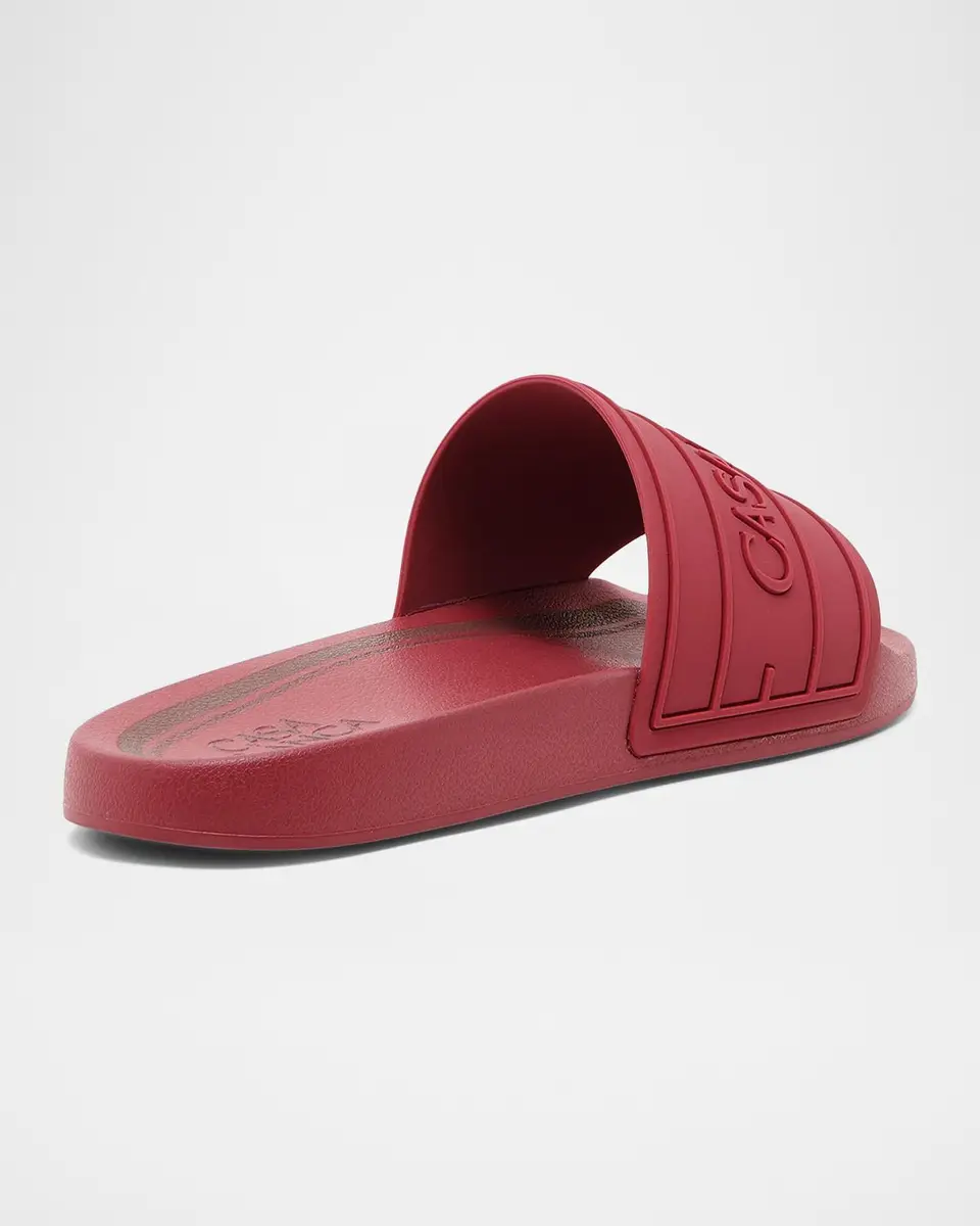Casablanca Men's Embossed-Logo Rubber Slide Sandals | Thumbnail 4 Casablanca Men's Embossed-Logo Rubber Slide Sandals | Thumbnail 4