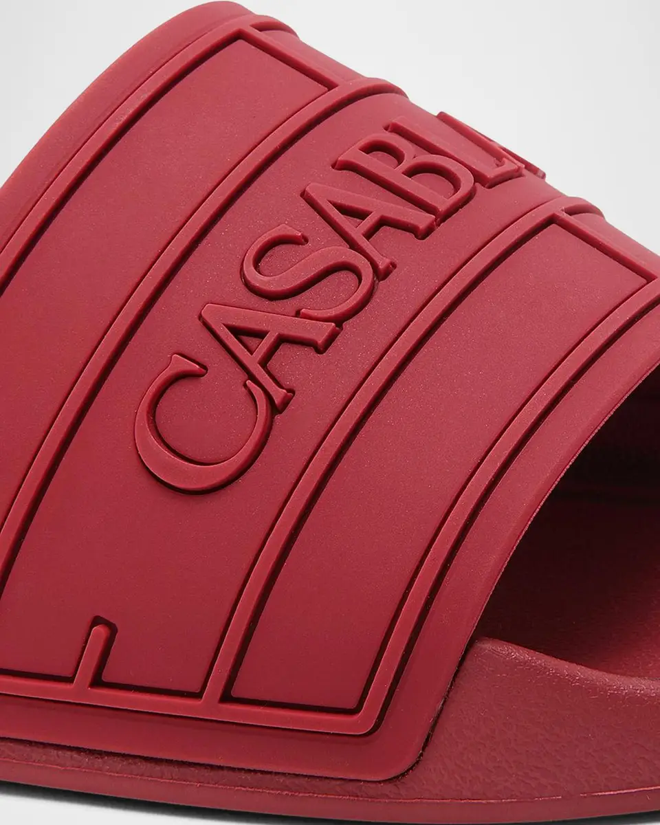 Casablanca Men's Embossed-Logo Rubber Slide Sandals | Thumbnail 5 Casablanca Men's Embossed-Logo Rubber Slide Sandals | Thumbnail 5