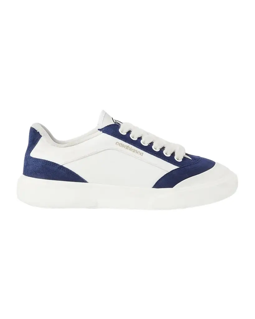 Casablanca Del Mar Colorblocked Suede Low-Top Sneakers