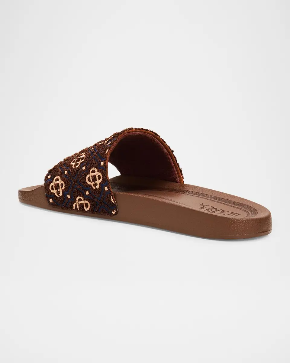 Casablanca Men's Monogram Pool Slides | Thumbnail 2 Casablanca Men's Monogram Pool Slides | Thumbnail 2