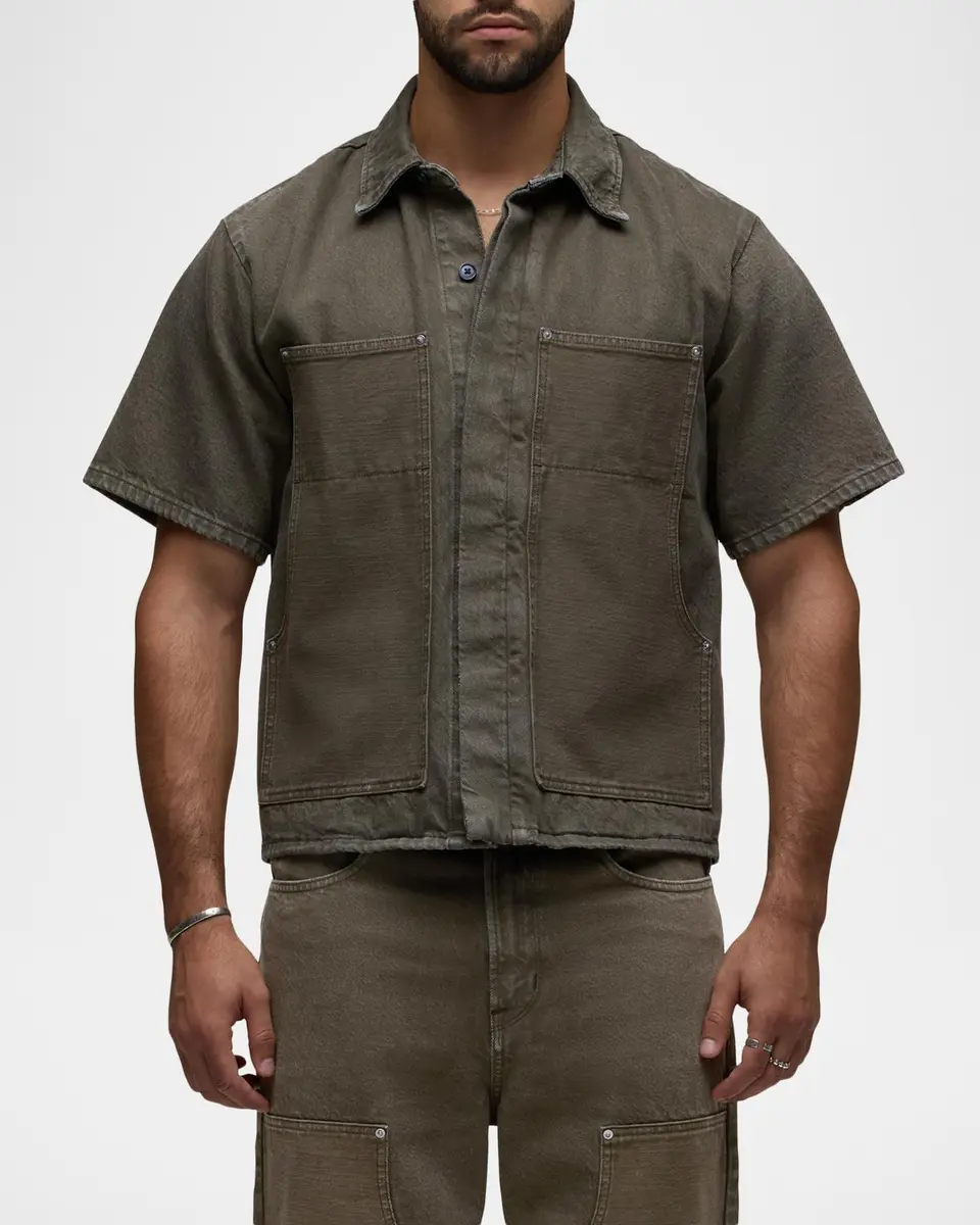 Hudson Men's Carpenter Denim Short-Sleeve Shirt | Thumbnail 4 Hudson Men's Carpenter Denim Short-Sleeve Shirt | Thumbnail 4