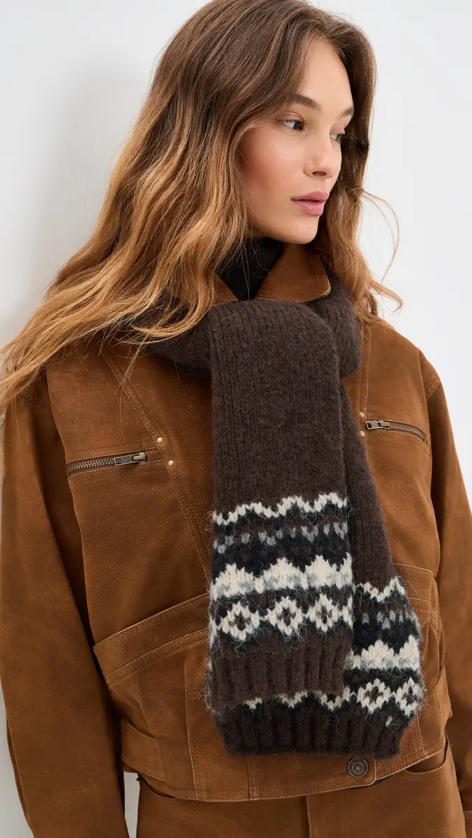 Hat Attack Fair Isle Knit Scarf | Thumbnail 3