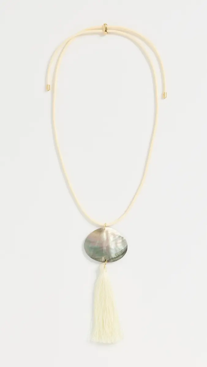 Logan Tay Iridescent Shell Tassel Necklace | Thumbnail 2