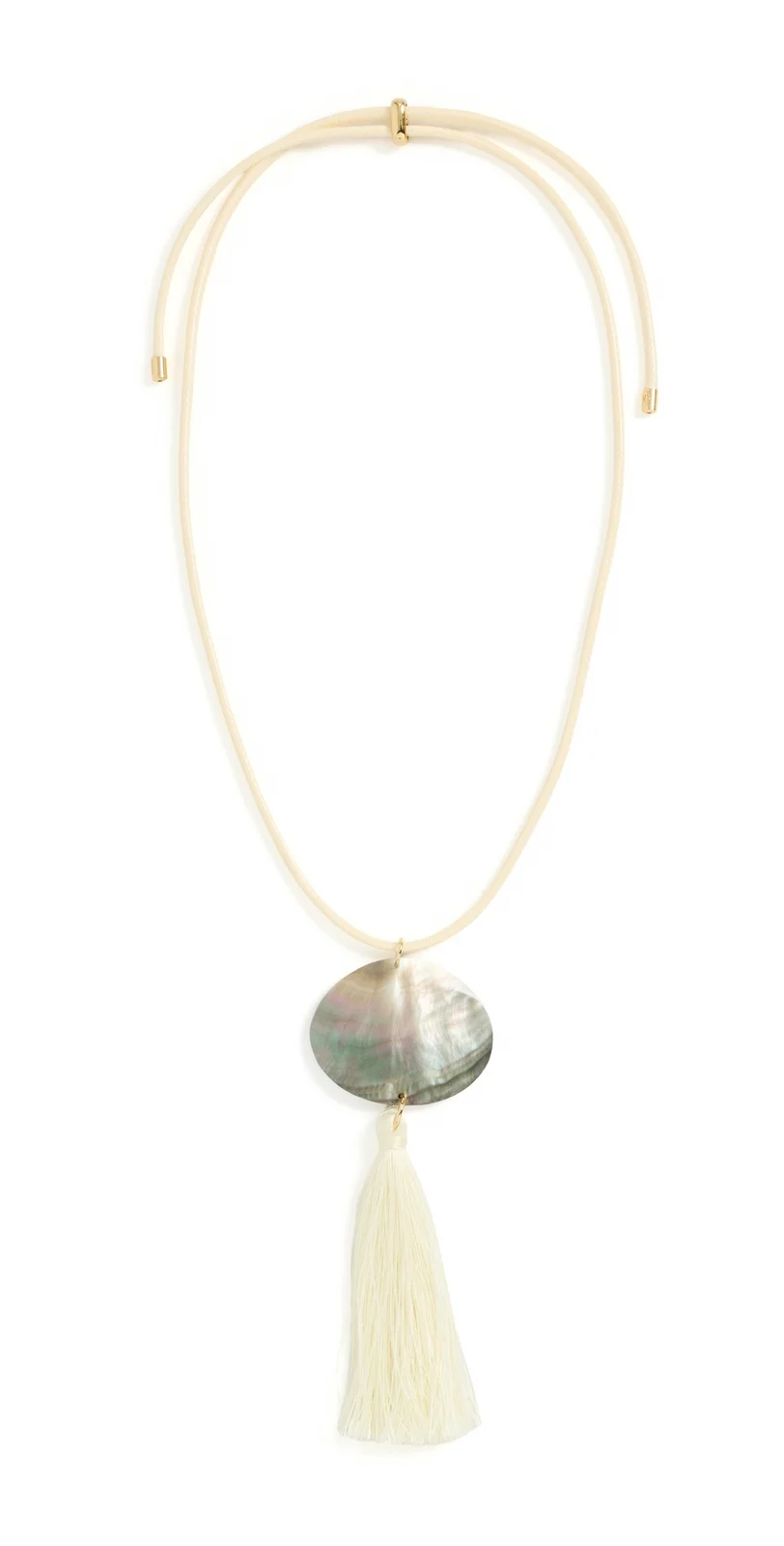 Logan Tay Iridescent Shell Tassel Necklace