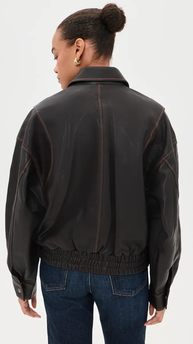 Staud Eugene Leather Jacket | Thumbnail 3 Staud Eugene Leather Jacket | Thumbnail 3