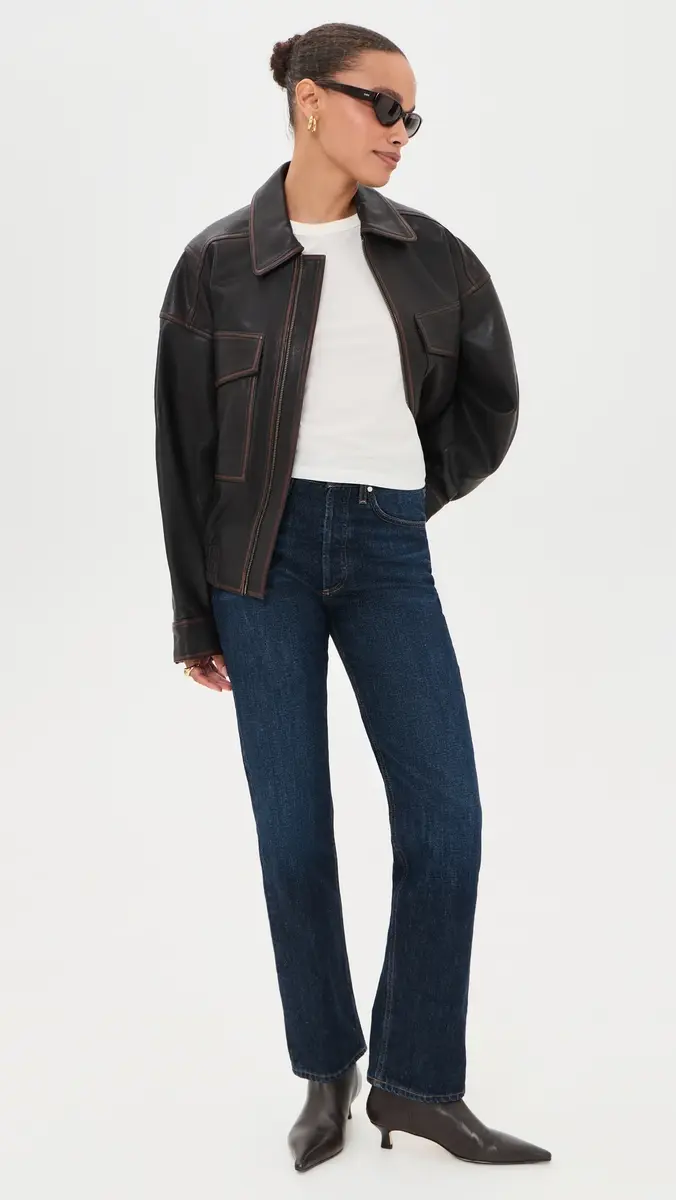 Staud Eugene Leather Jacket | Thumbnail 5 Staud Eugene Leather Jacket | Thumbnail 5