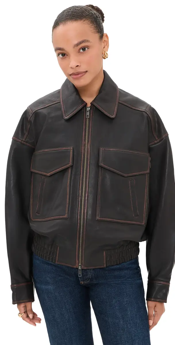Staud Eugene Leather Jacket