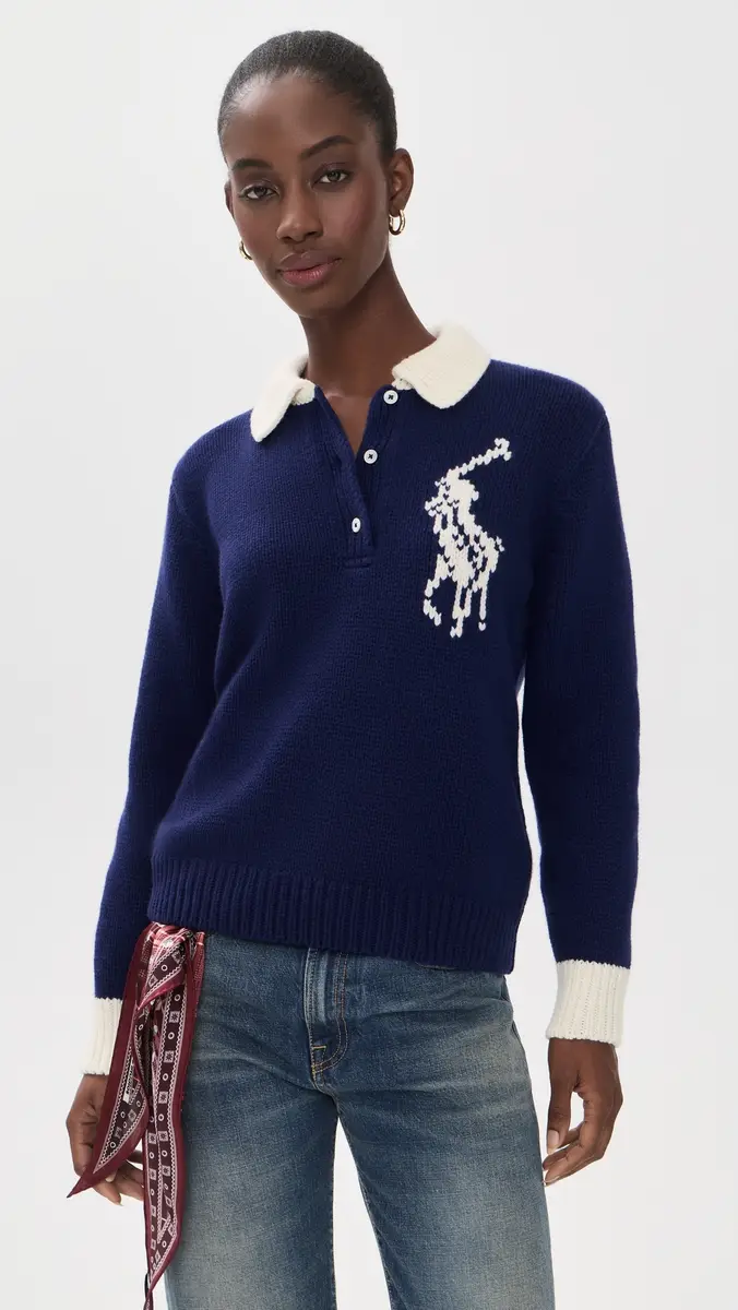 Polo Ralph Lauren Wool Long Sleeve Polo Pullover | Thumbnail 2 Polo Ralph Lauren Wool Long Sleeve Polo Pullover | Thumbnail 2