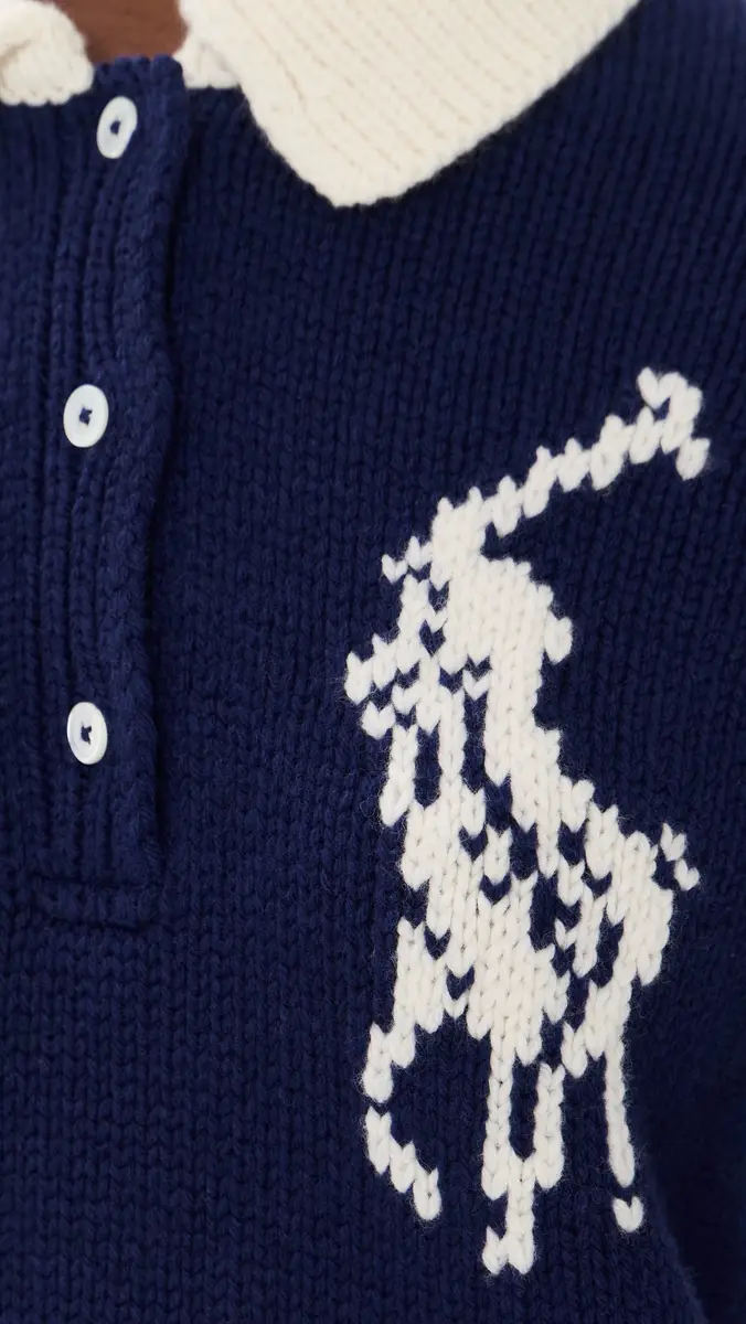 Polo Ralph Lauren Wool Long Sleeve Polo Pullover | Thumbnail 6 Polo Ralph Lauren Wool Long Sleeve Polo Pullover | Thumbnail 6