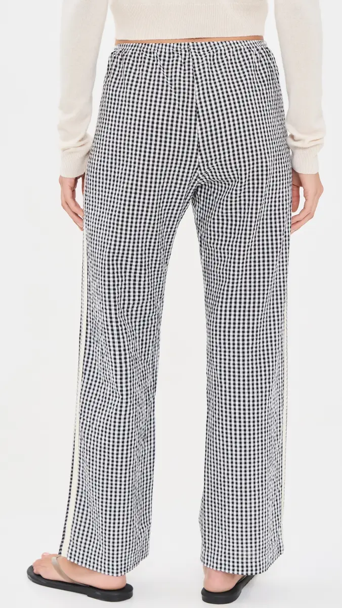 DONNI. DONNI. The Cotton Gingham Stripe Crop Pants | Thumbnail 3