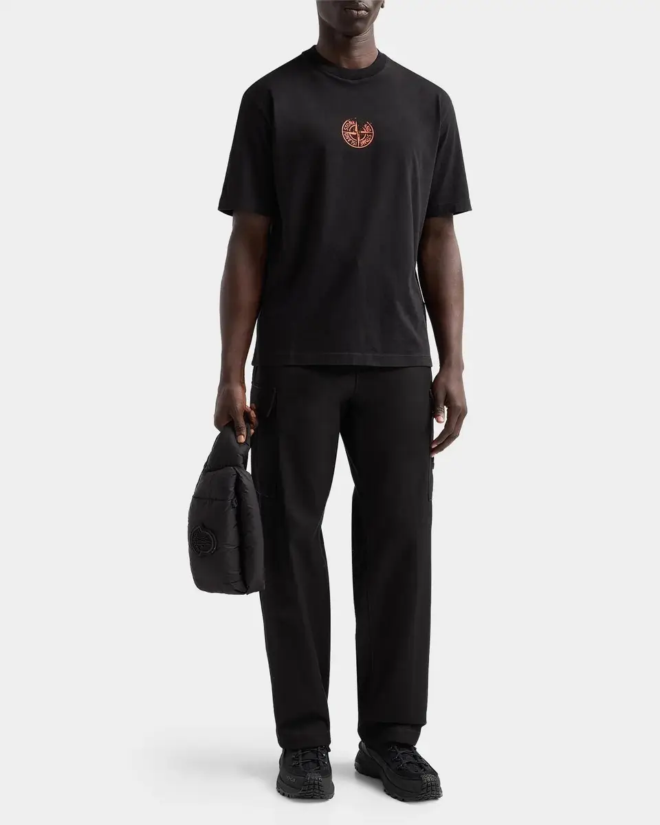 Stone Island Men's Logo Cotton Crewneck T-Shirt | Thumbnail 2 Stone Island Men's Logo Cotton Crewneck T-Shirt | Thumbnail 2