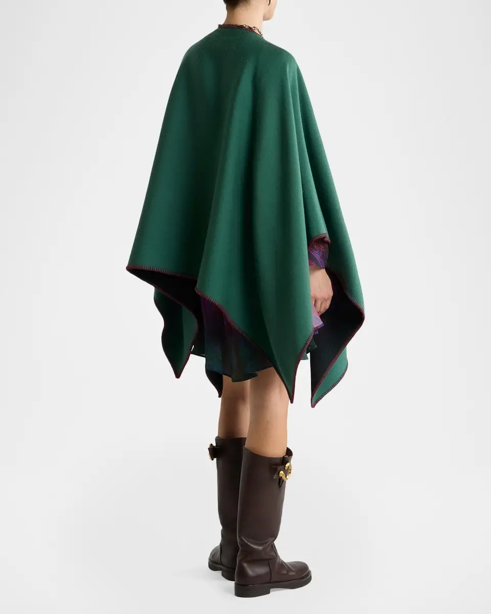Etro Reversible Jacquard Cape | Thumbnail 3