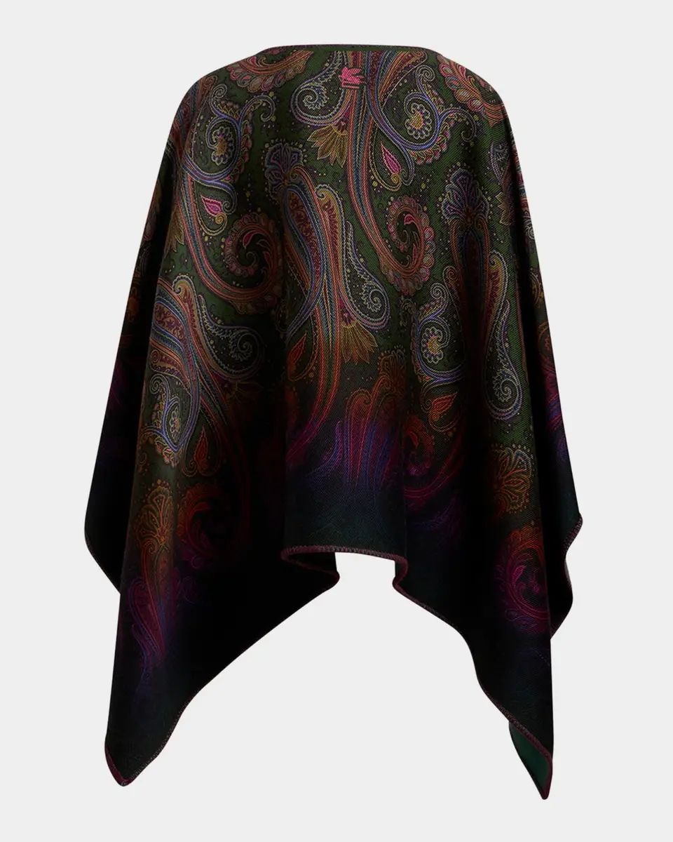 Etro Reversible Jacquard Cape | Thumbnail 9