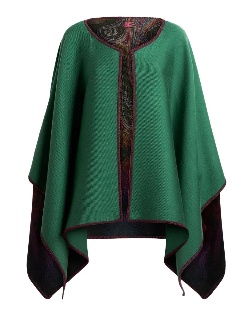 Etro Reversible Jacquard Cape | Image 1 Etro Reversible Jacquard Cape | Image 1
