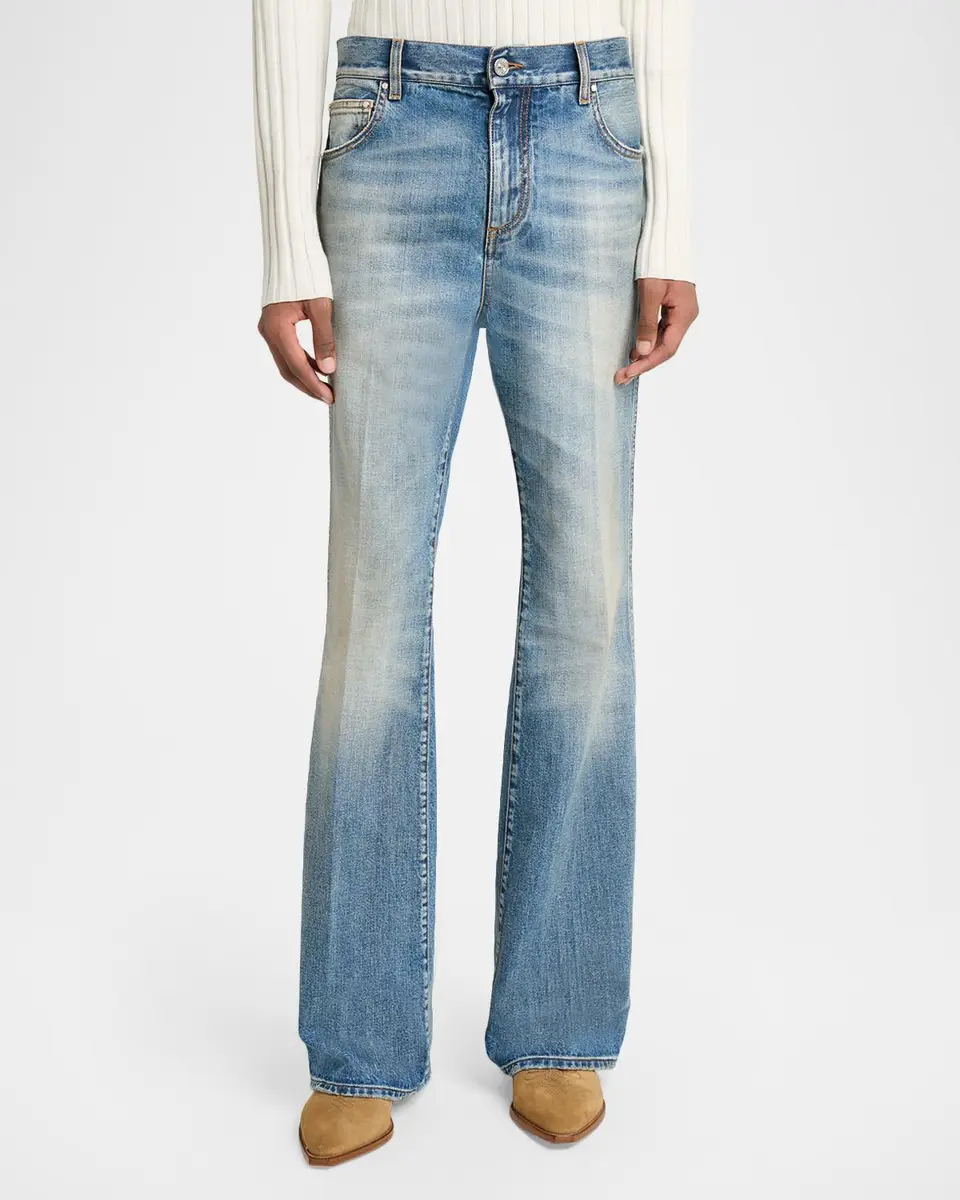 AMIRI Men's MA Fit Faded Denim Jeans | Thumbnail 4 AMIRI Men's MA Fit Faded Denim Jeans | Thumbnail 4