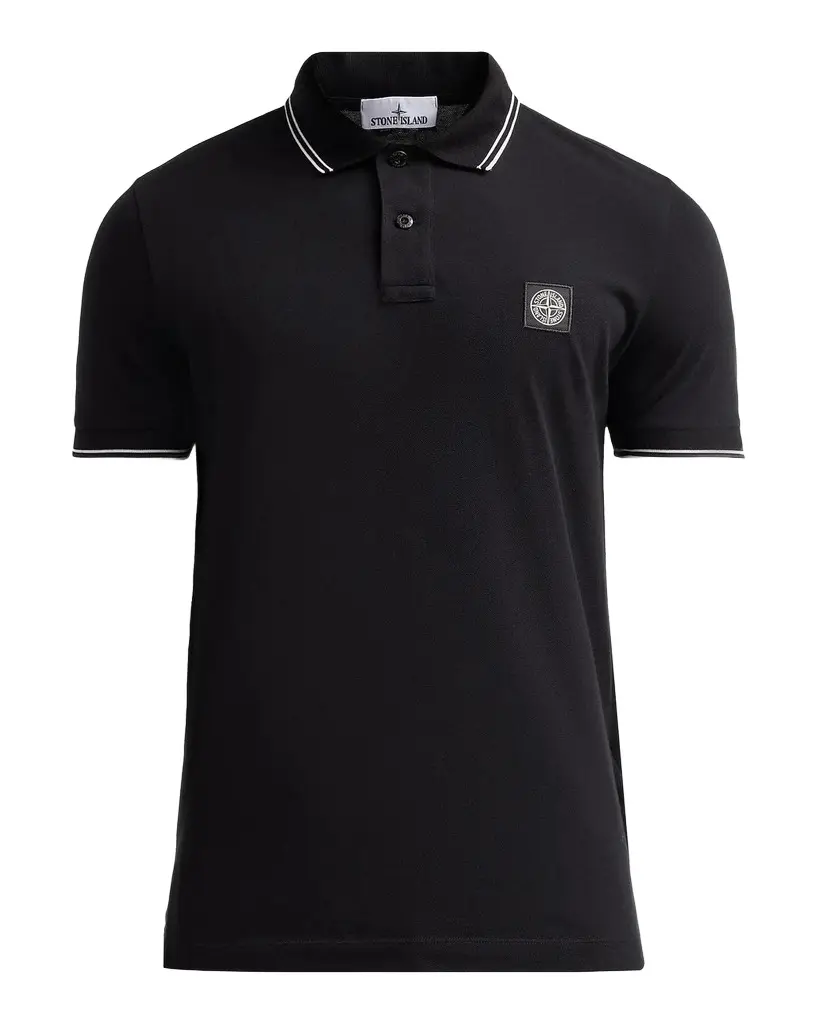 Stone Island Men's Stretch Cotton Pique Polo Shirt | Image 1 Stone Island Men's Stretch Cotton Pique Polo Shirt | Image 1