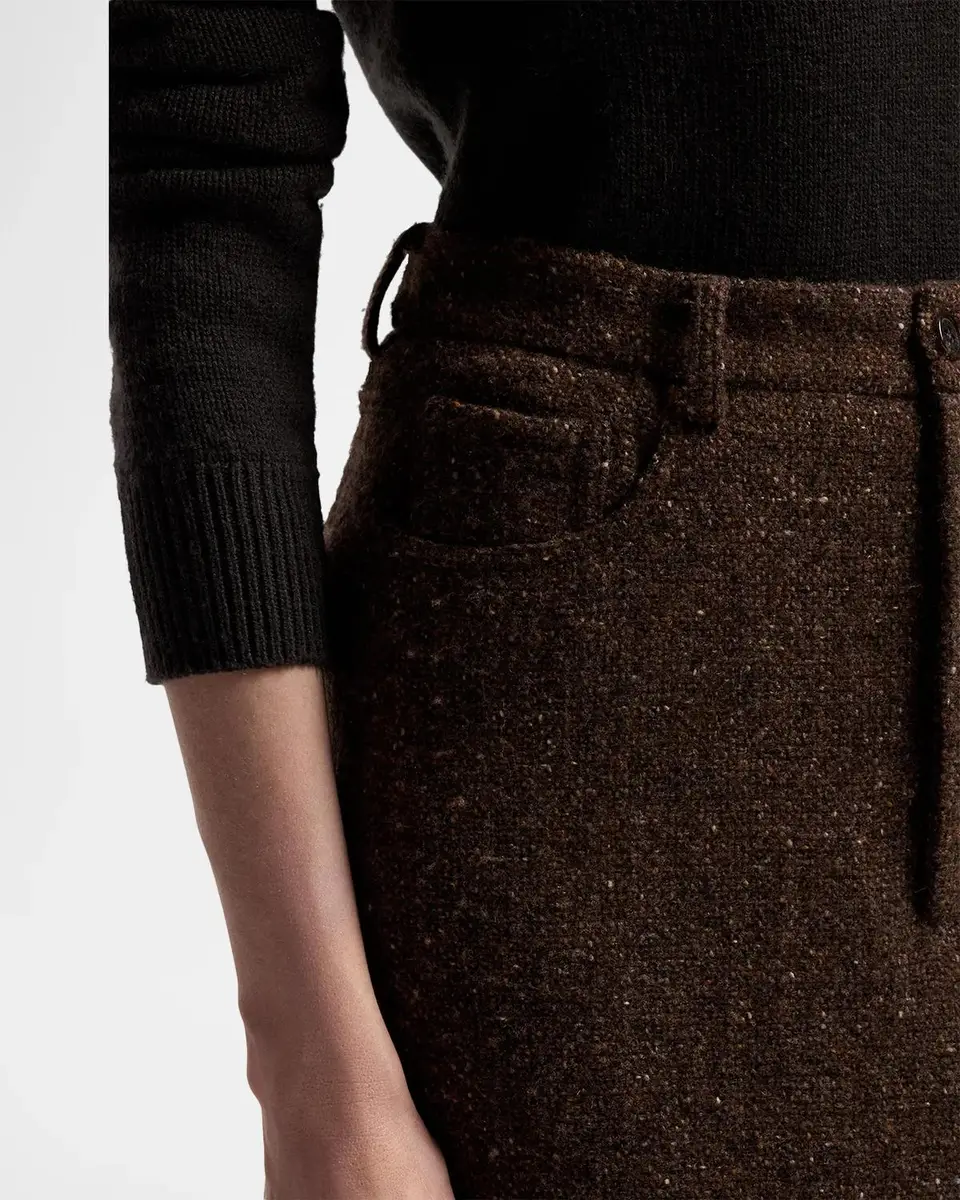 Ralph Lauren Collection Fontaine Wool-Blend Donegal Tweed Skirt | Thumbnail 5