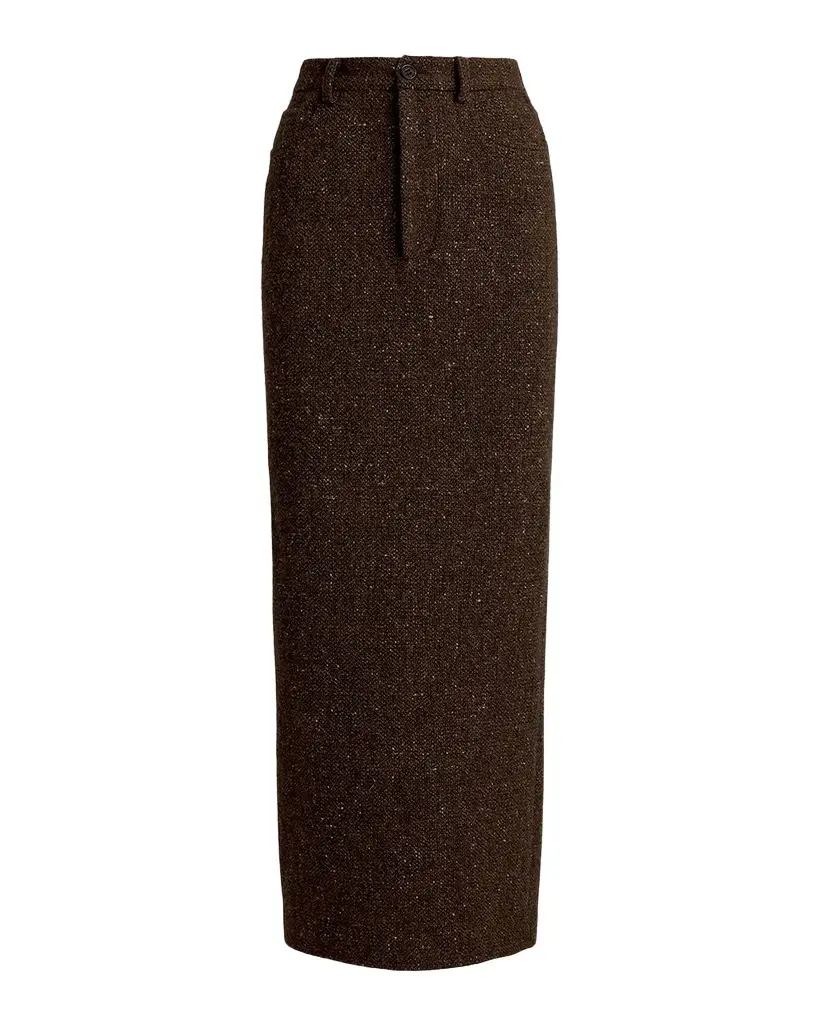 Ralph Lauren Collection Fontaine Wool-Blend Donegal Tweed Maxi Skirt | Image 1 Ralph Lauren Collection Fontaine Wool-Blend Donegal Tweed Maxi Skirt | Image 1