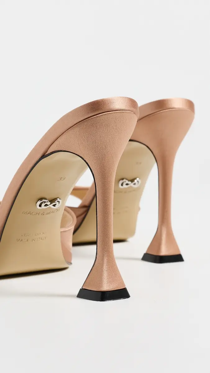 Mach & Mach Little Plateau Satin Mules | Thumbnail 4 Mach & Mach Little Plateau Satin Mules | Thumbnail 4