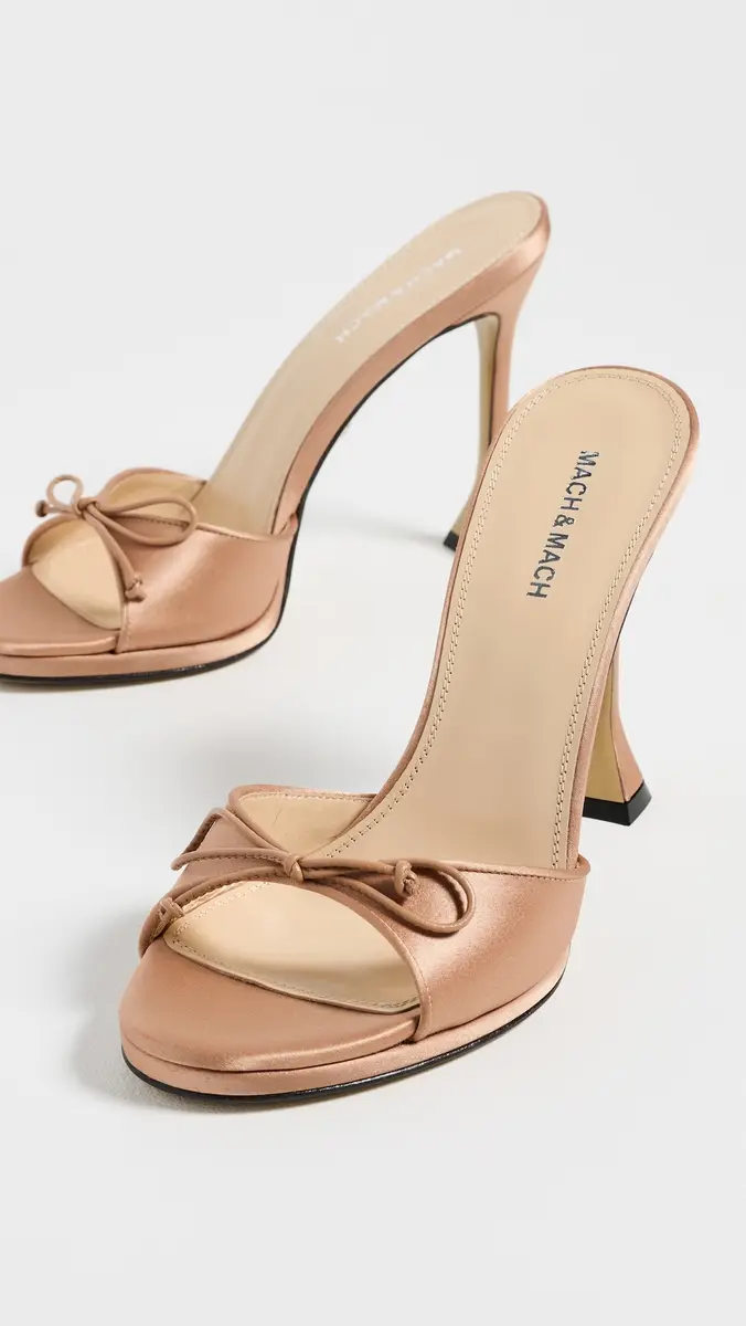 Mach & Mach Little Plateau Satin Mules | Thumbnail 5 Mach & Mach Little Plateau Satin Mules | Thumbnail 5
