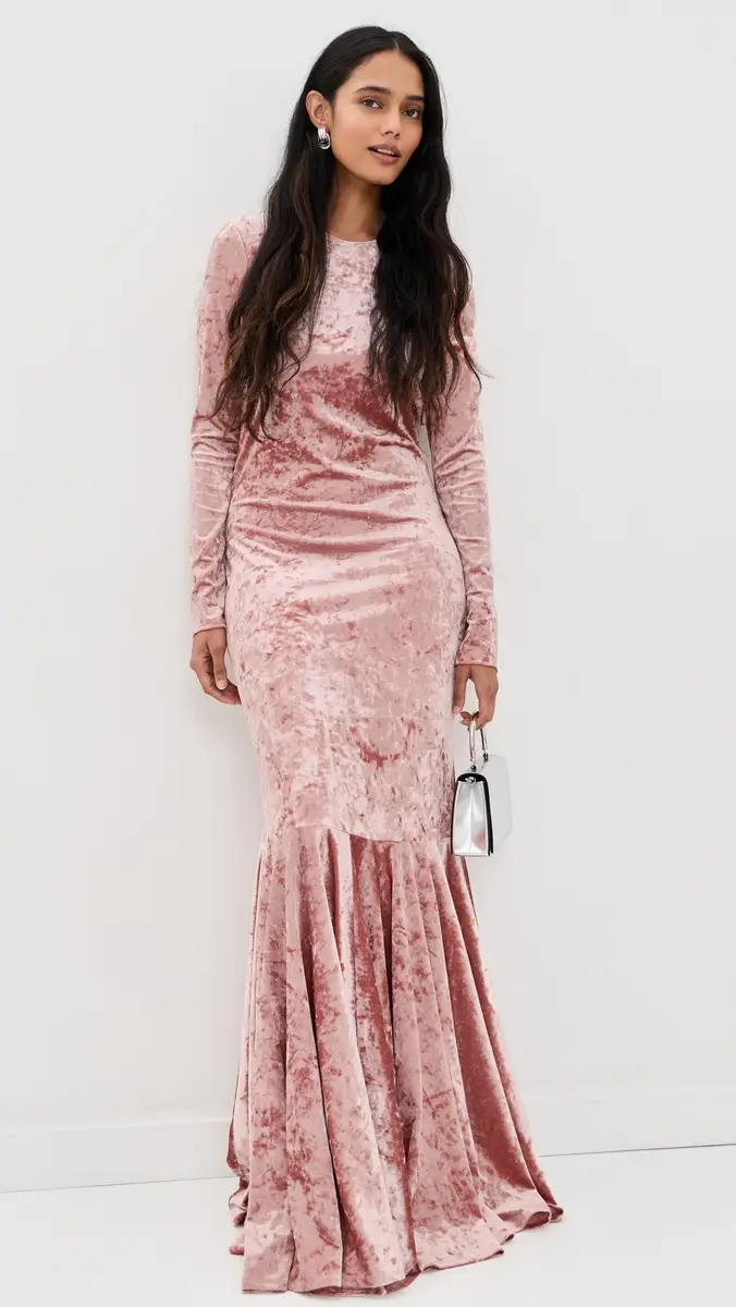 CAROLINE CONSTAS Alexandra Velvet Gown | Thumbnail 2