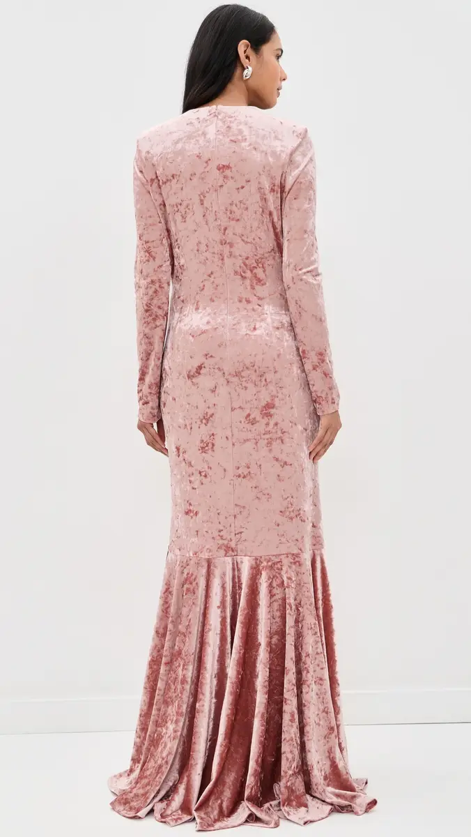 CAROLINE CONSTAS Alexandra Velvet Gown | Thumbnail 3