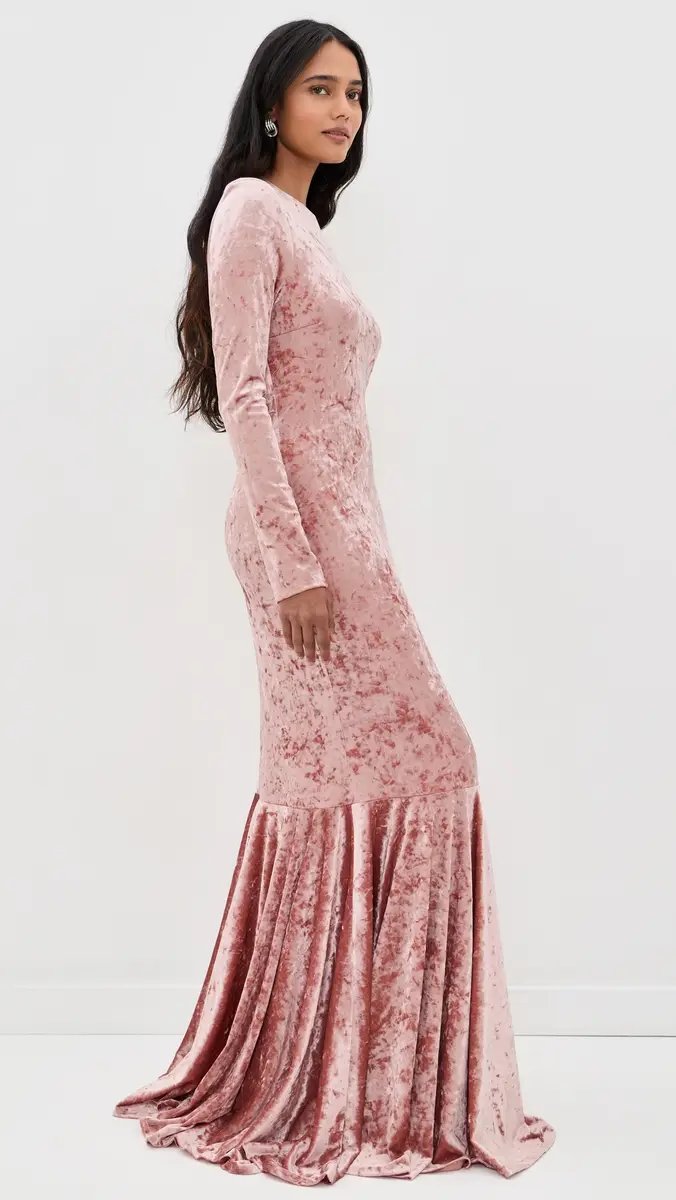 CAROLINE CONSTAS Alexandra Velvet Gown | Thumbnail 4