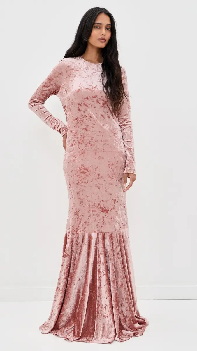 CAROLINE CONSTAS Alexandra Velvet Gown | Thumbnail 5