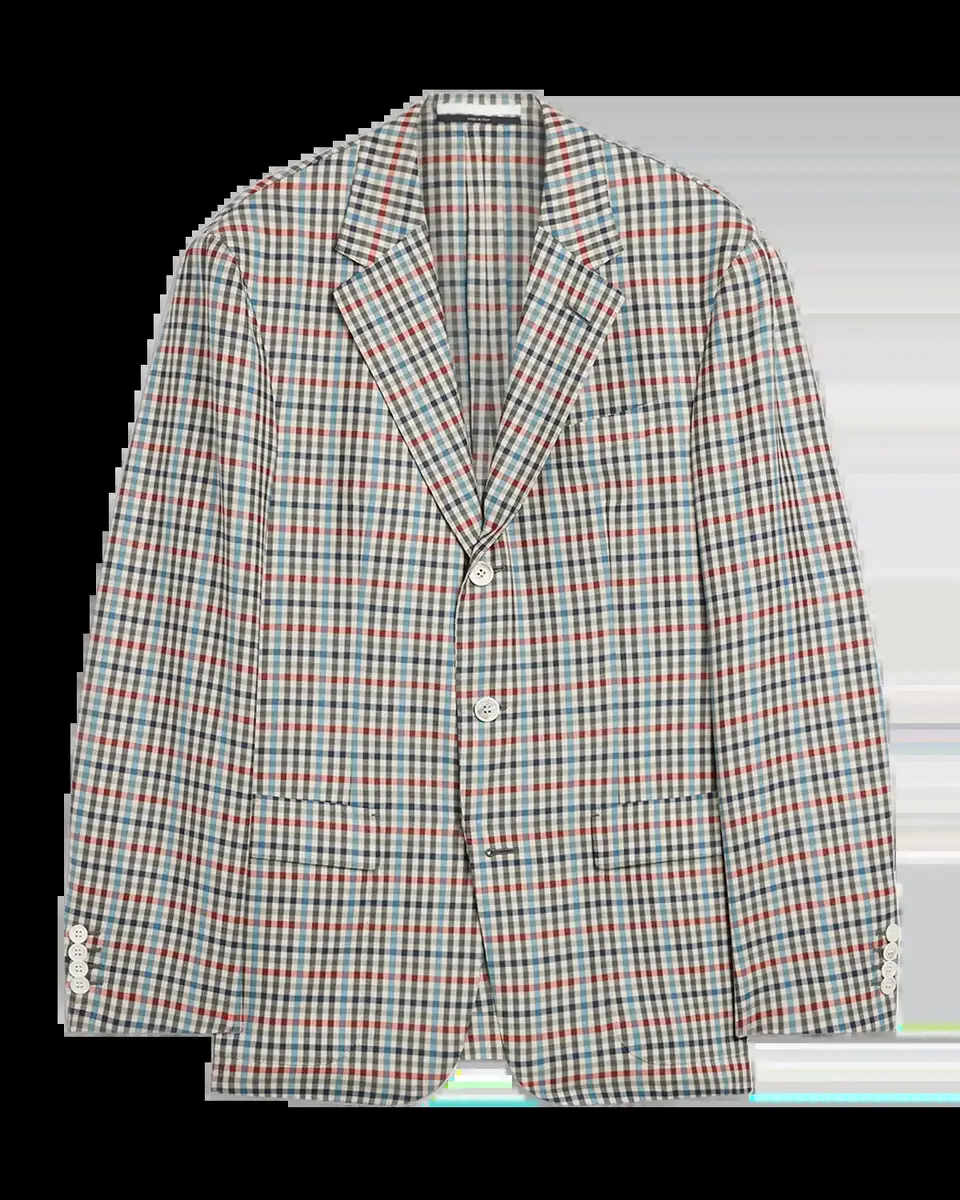 dunhill Men's Wool and Cashmere Check Single-Breasted Blazer | Thumbnail 2 dunhill Men's Wool and Cashmere Check Single-Breasted Blazer | Thumbnail 2