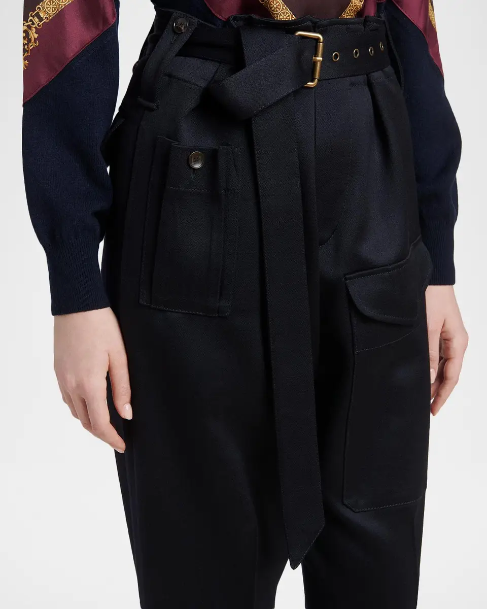 Etro Belted Paperbag Waist Straight-Leg Trousers | Thumbnail 5 Etro Belted Paperbag Waist Straight-Leg Trousers | Thumbnail 5