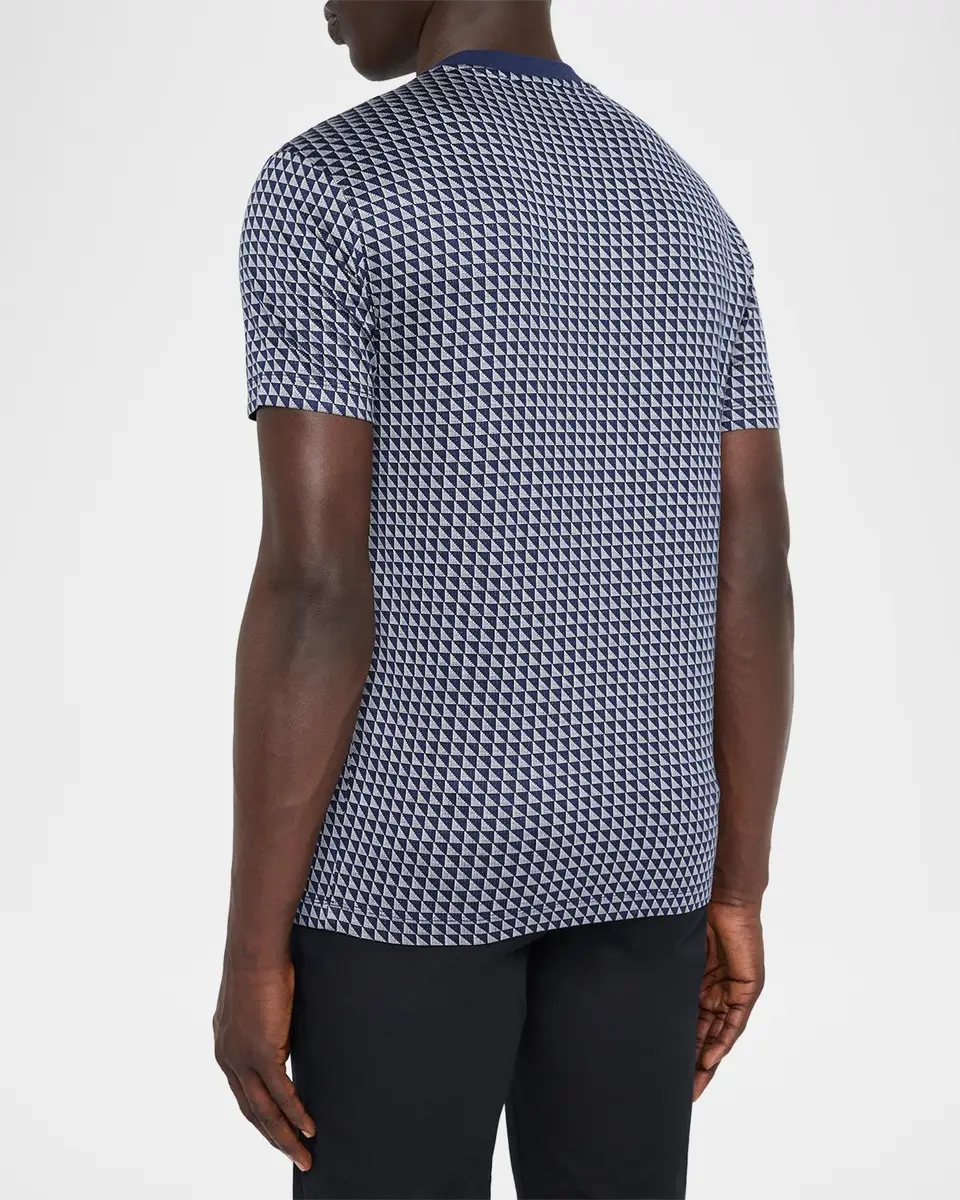 Emporio Armani Men's Contrast Triangle Crewneck T-Shirt | Thumbnail 3 Emporio Armani Men's Contrast Triangle Crewneck T-Shirt | Thumbnail 3