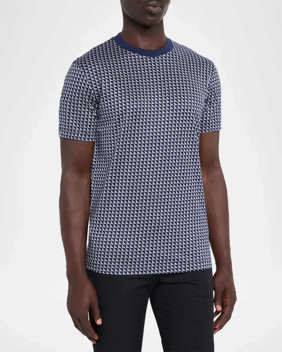 Emporio Armani Men's Contrast Triangle Crewneck T-Shirt | Thumbnail 4 Emporio Armani Men's Contrast Triangle Crewneck T-Shirt | Thumbnail 4