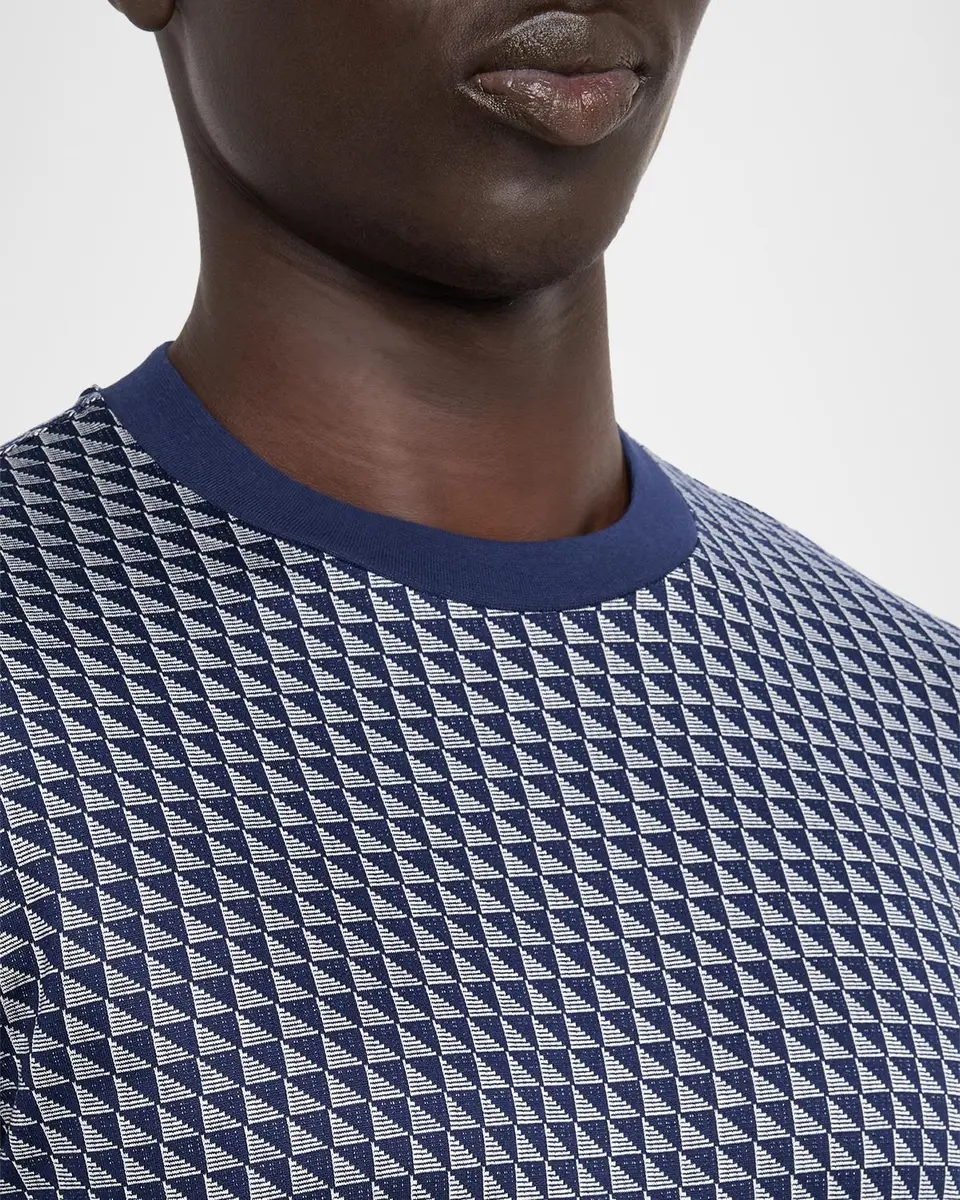 Emporio Armani Men's Contrast Triangle Crewneck T-Shirt | Thumbnail 5 Emporio Armani Men's Contrast Triangle Crewneck T-Shirt | Thumbnail 5